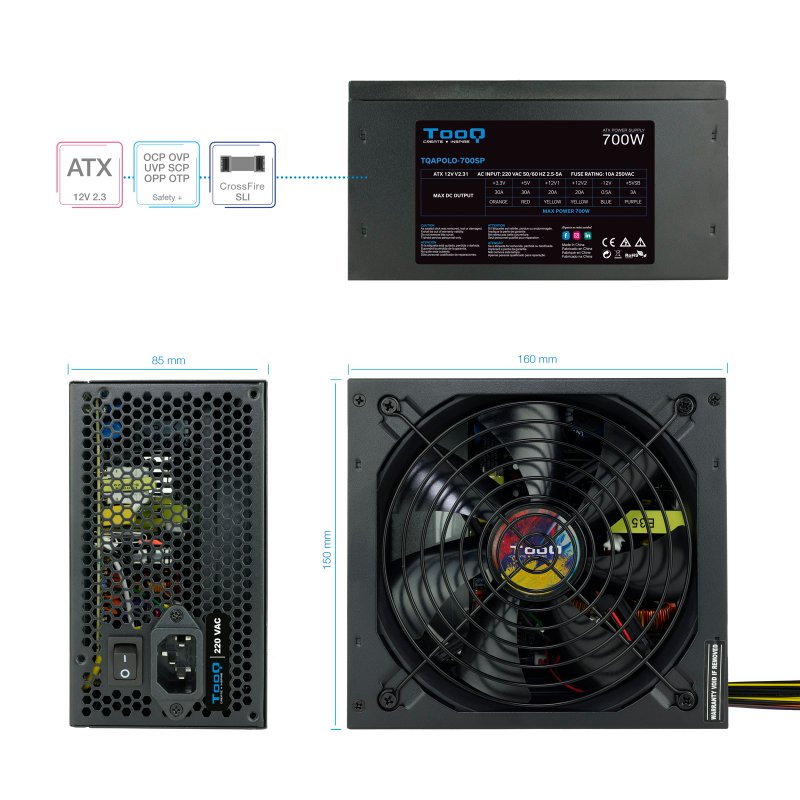 Infortisa Image 1 - Tooq Fuente Alimentación TQAPOLO-700SP 700W