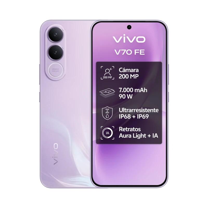 Infortisa Image 1 - VIVO V70 FE 8Gb 512Gb Bundle Ch90w+ Buds3 Purple