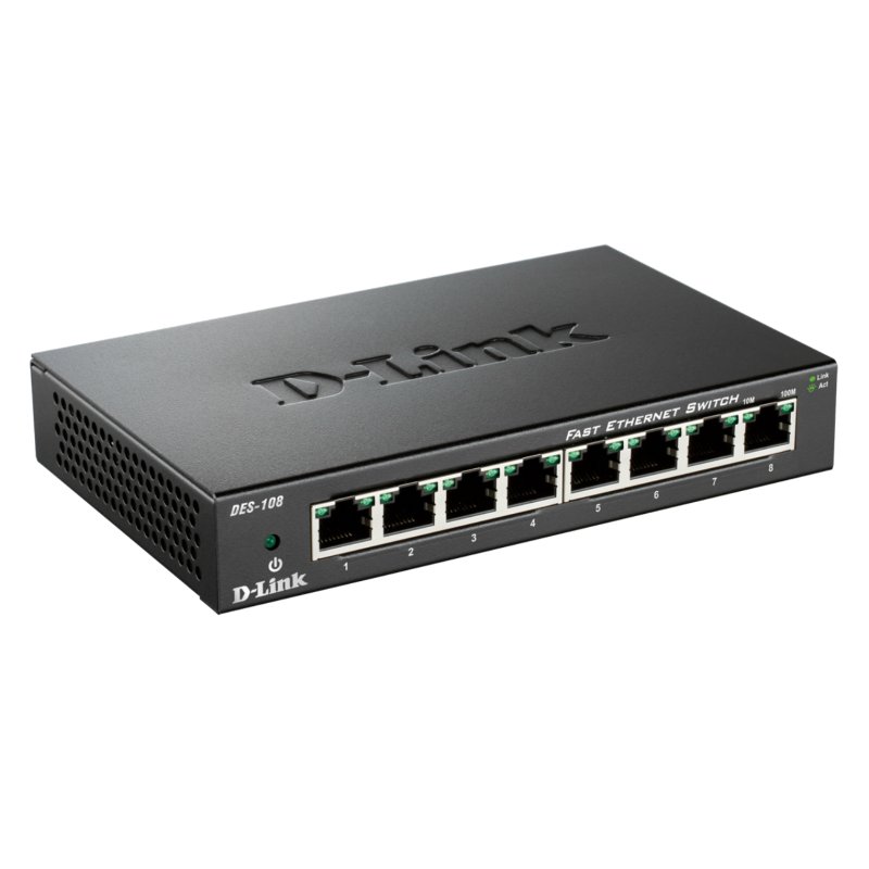 Infortisa Image 1 - D-Link DES-108 Switch 8x10/100Mbps Metal