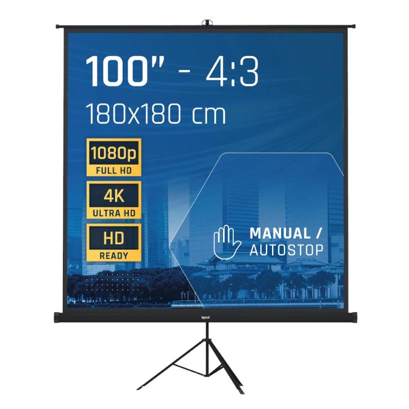 Infortisa Image 1 - iggual Pantalla 100" 180x180 cm 1:1 trípode+bolsa