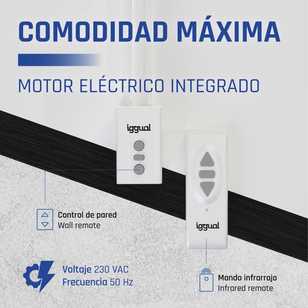 Infortisa Image 3 - iggual Pantalla eléctrica 1:1 112" 200x200 cm