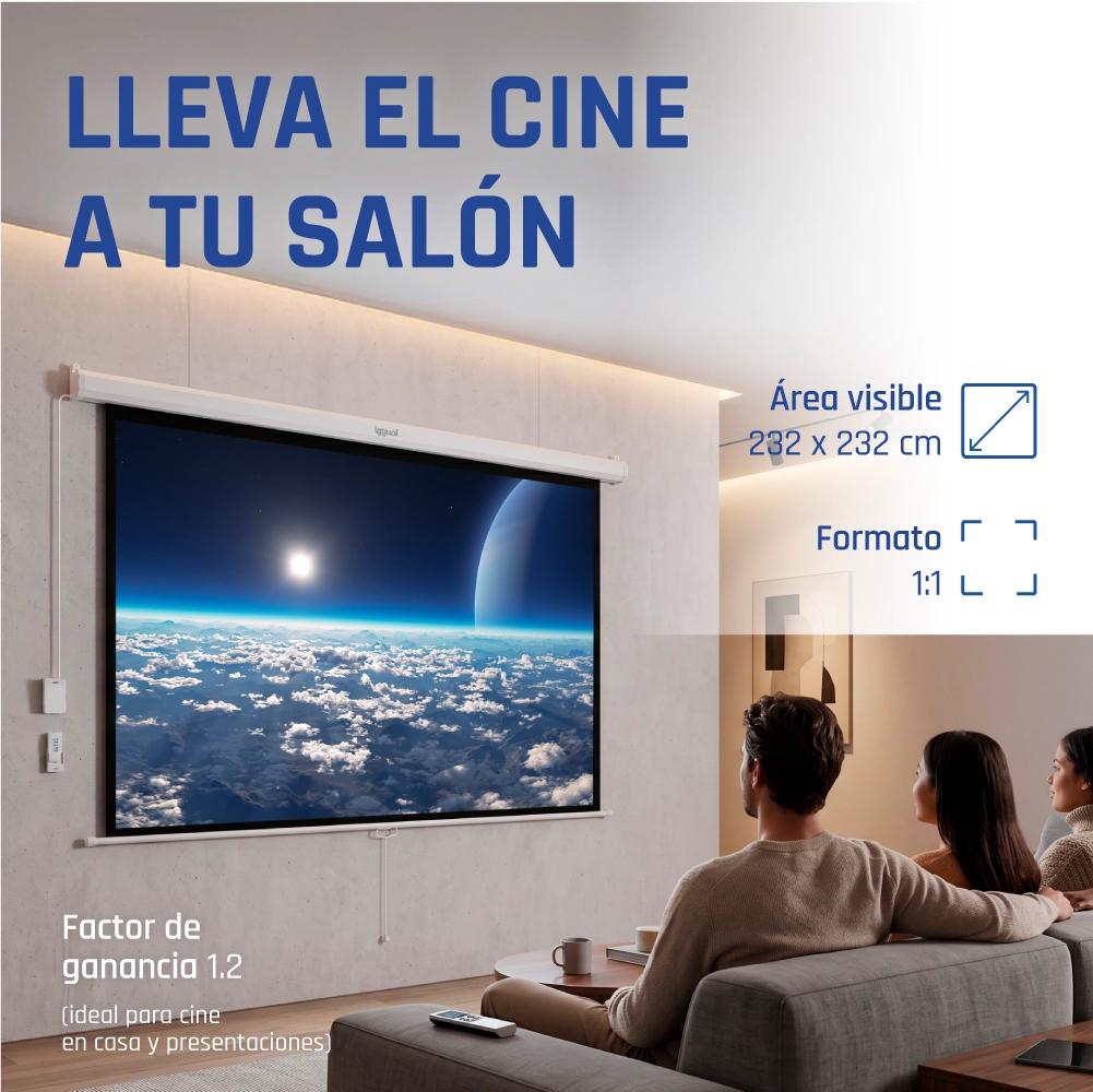 Infortisa Image 1 - iggual Pantalla eléctrica 1:1 134" 240x240 cm