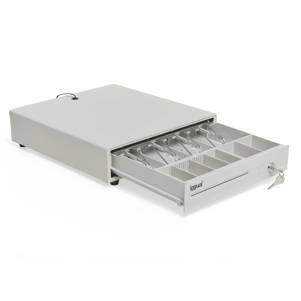 Infortisa Image 2 - iggual Cajón portamonedas IRON-10W 38cm 4+6 blanco