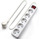 Infortisa Image 1 - EWENT EW3955  Regleta 5 Tomas / 1 interruptor 1.5m