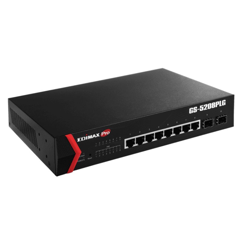 Infortisa Image 1 - Edimax PRO GS-5208PLG Switch 8xGB PoE+ 2xSFP
