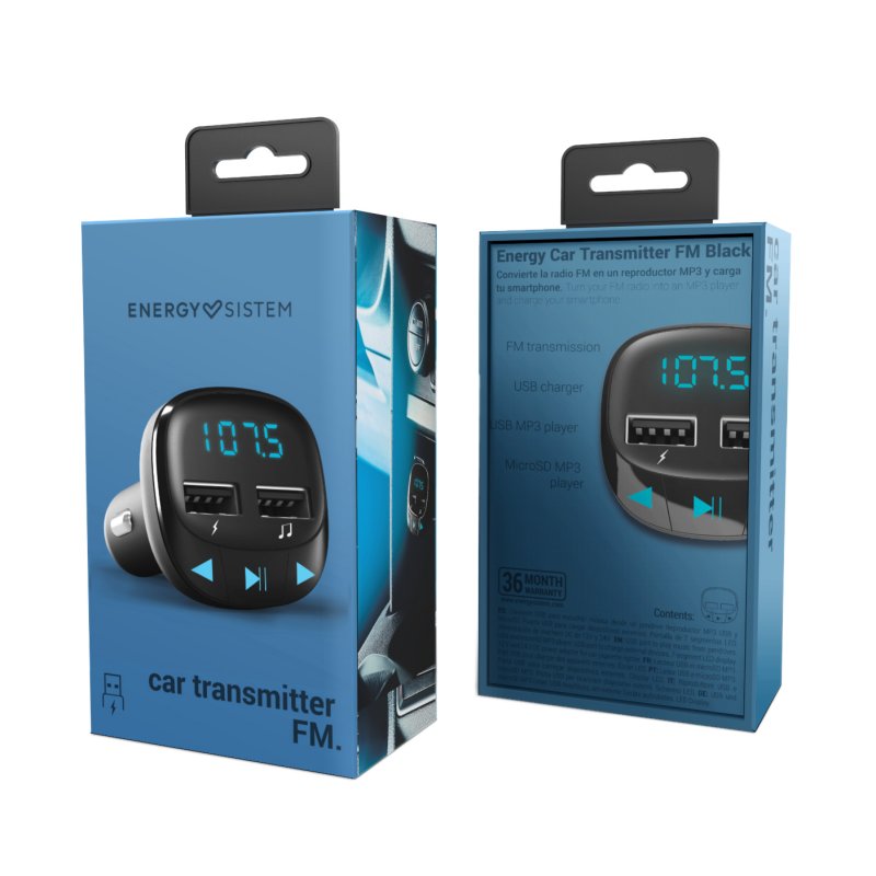 Infortisa Image 3 - Energy sistem Car Transmitter FM Black (microSD)