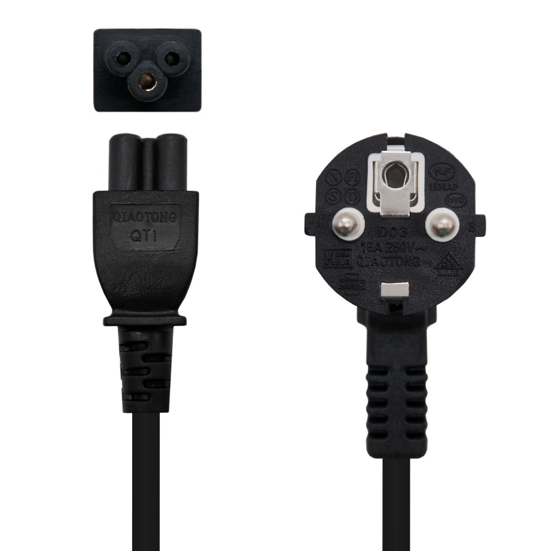 Infortisa Image 1 - Nanocable Cable Alim. trébol, CEE7 /M-C5/H, 1.5m