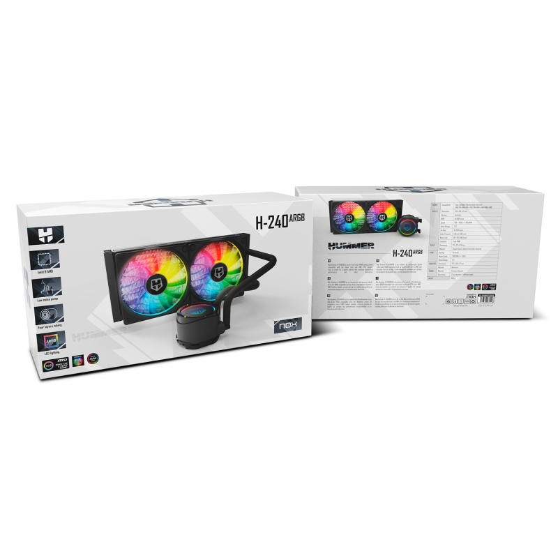 Infortisa Image 3 - Nox Kit refrigeración Liquida Hummer H-240 ARGB