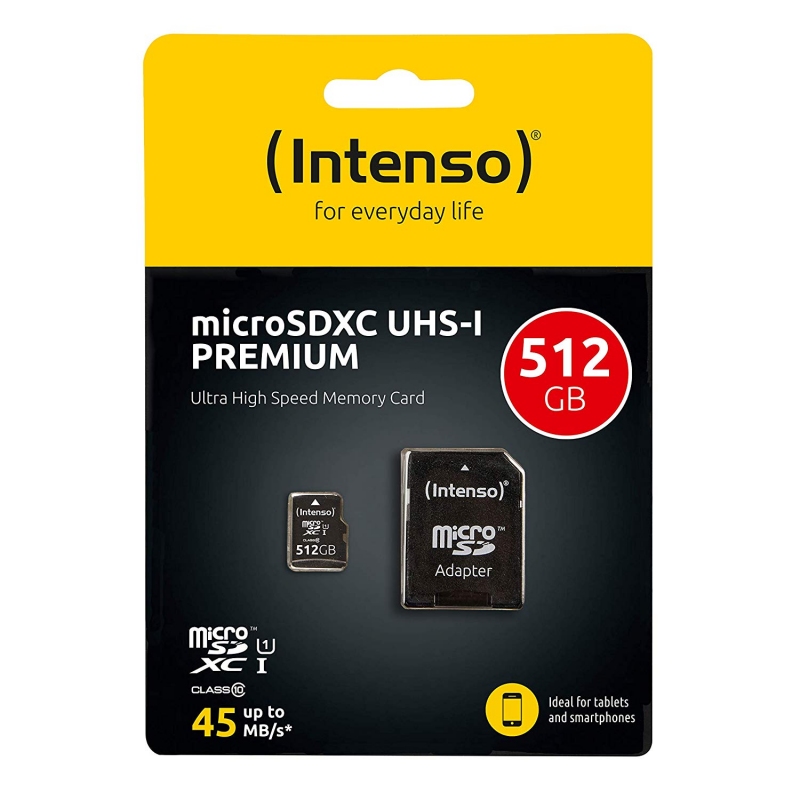 Infortisa Image 1 - Intenso 3423493 Micro SD UHS-I Premium 512G c/adap