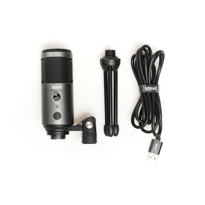 Infortisa Image 3 - iggual Micrófono condensador Podcasting Pro gris