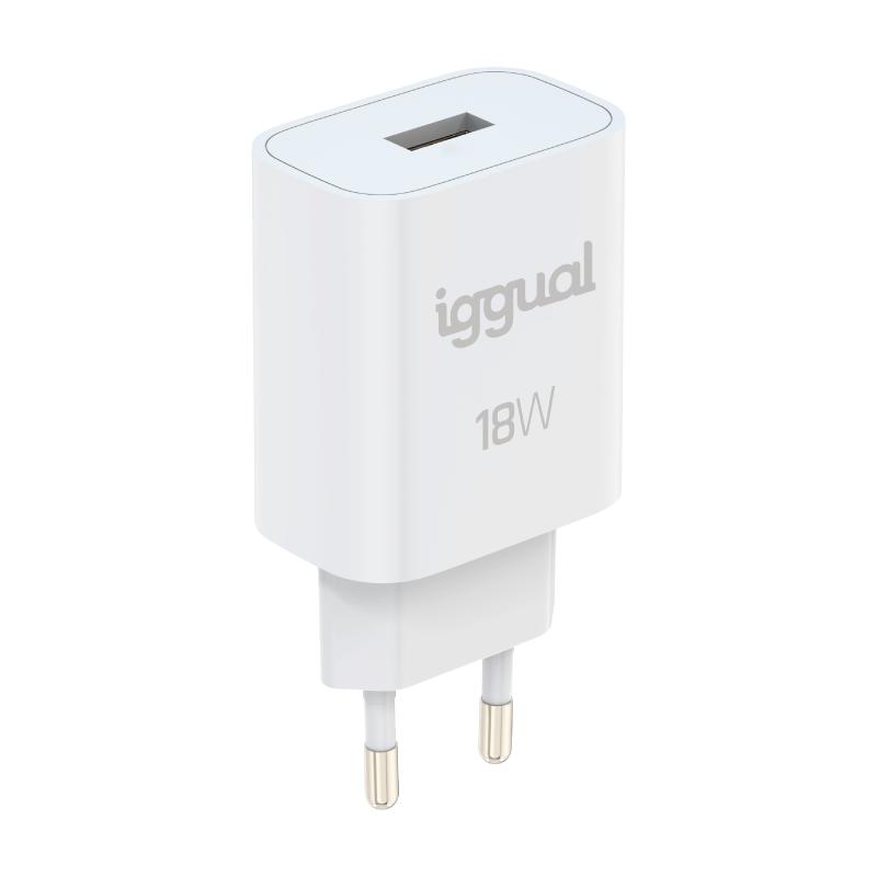 Infortisa Image 2 - iggual Cargador 1xUSB-A carga rápida QC3.0 18W