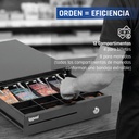 Infortisa Image 5 - iggual Cajón Portamonedas IRON-15 37cm 4+8 negro