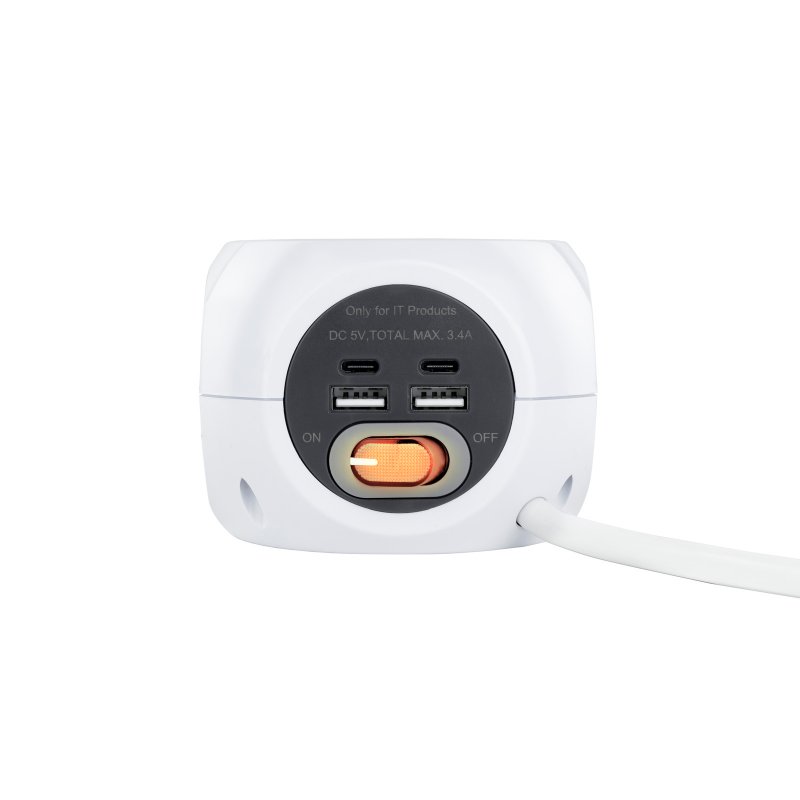 Infortisa Image 2 - Nanocable Base de enchufes con 4 USB Blanco