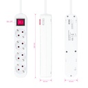 Infortisa Image 1 - Nanocable Regleta 4 tomas con interruptor Blanca