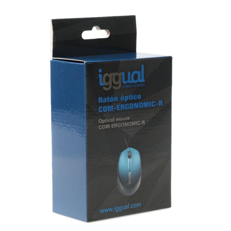 Infortisa Image 3 - iggual Ratón óptico COM-ERGONOMIC-R-800DPI azul