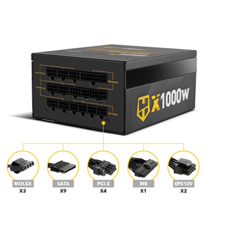Infortisa Image 1 - NOX HUMMER Fuente alimentacion X1000W Mod. 80+Gold
