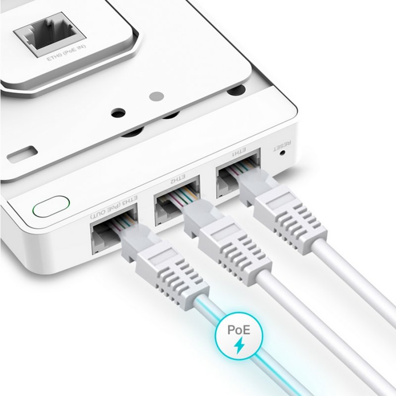 Infortisa Image 2 - TP-Link EAP615-Wall AP WiFi6 AX1800 Dual 4xGbE