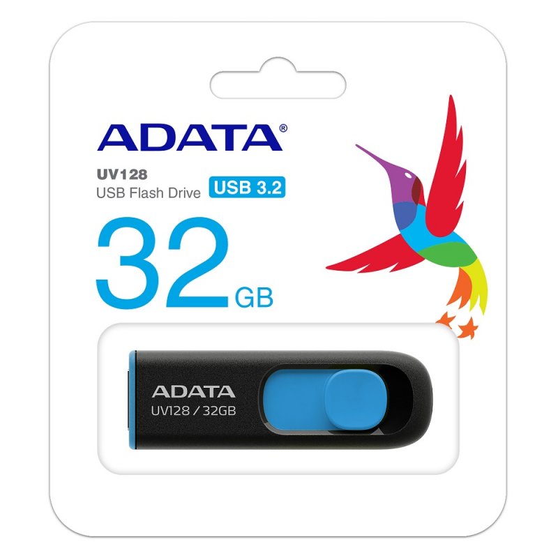 Infortisa Image 2 - ADATA Lapiz Usb UV128 32GB USB 3.2 Negro/Azul