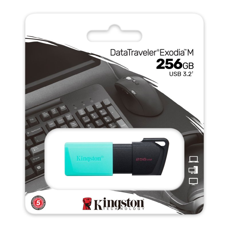 Infortisa Image 2 - Kingston DataTraveler DTXM 256GB USB 3.2 Gen1 Turq