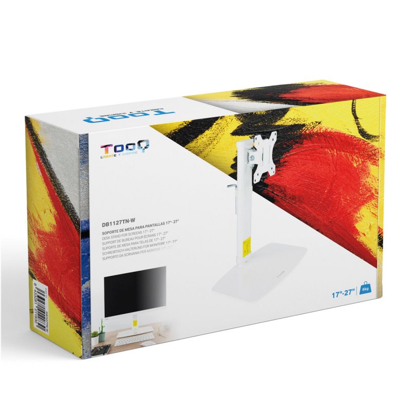 Infortisa Image 3 - Tooq DB1127TN-W Soporte mesa monitor/tv 17-27" Bco