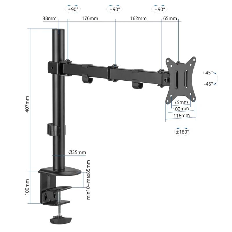 Infortisa Image 1 - iggual SPM01 Soporte pinza 1 monitor 17"-32"