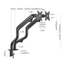 Infortisa Image 1 - iggual SPMP02 Soporte pinza 2 monitores 17"-32"pro