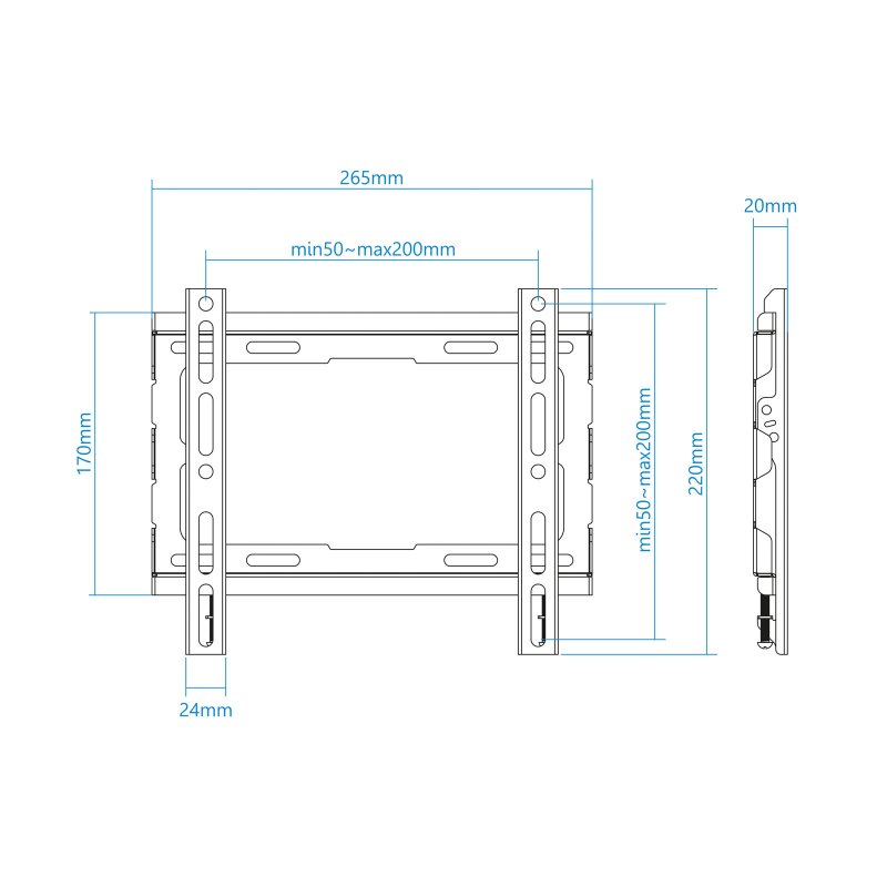 Infortisa Image 2 - Tooq Soporte pared LP1043F-B pantallas 23"-43"