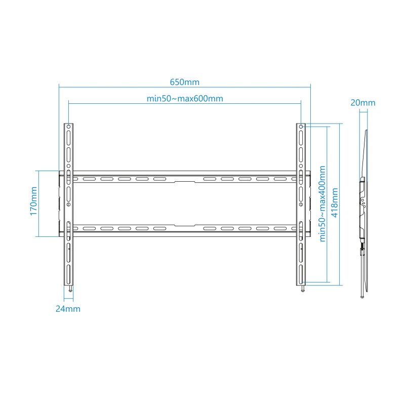 Infortisa Image 2 - Tooq Soporte pared LP1080F-B pantallas 37"-80"