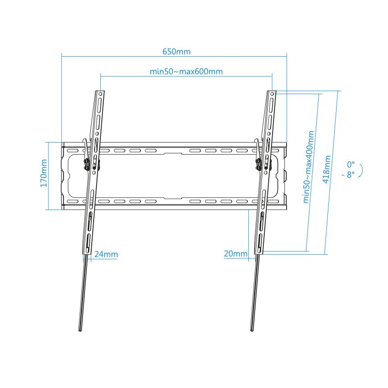 Infortisa Image 2 - Tooq Soporte pared LP1081T-B incl pantallas 37-80"