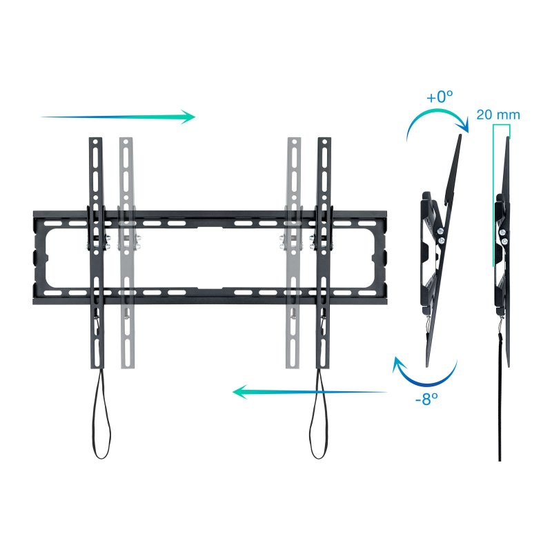 Infortisa Image 3 - Tooq Soporte pared LP1081T-B incl pantallas 37-80"
