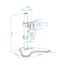 Infortisa Image 2 - Tooq Soporte mesa DB1701TN-B 1 brazo 17-32"