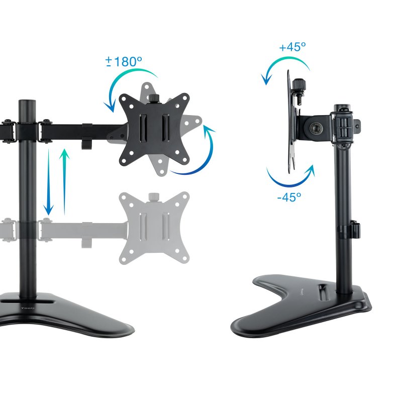 Infortisa Image 3 - Tooq Soporte mesa DB1702TN-B 2 brazos 17-32"