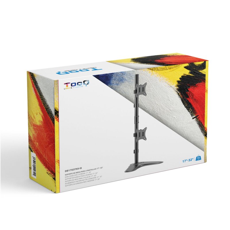 Infortisa Image 1 - Tooq Soporte mesa DB1703TNV-B  2 brazos Vertical