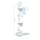 Infortisa Image 2 - Tooq Soporte mesa DB1703TNV-B  2 brazos Vertical