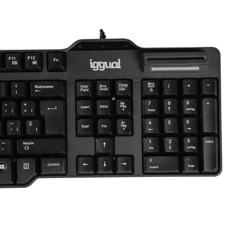 Infortisa Image 2 - iggual Teclado con lector DNI CK-ID-DNI SMARTcard