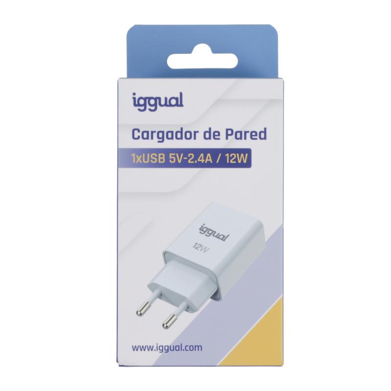 Infortisa Image 4 - iggual Cargador de pared 1xUSB-A 5V/2.4A (12W)