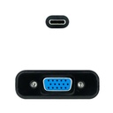Infortisa Image 2 - Nanocable Conversor USB-C/M a VGA/H Negro 10cm