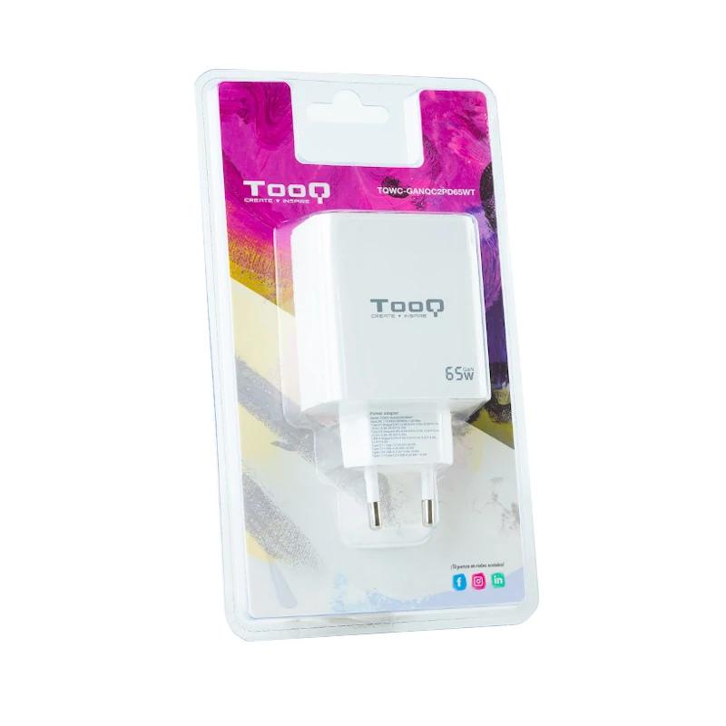 Infortisa Image 1 - TOOQ Cargador pared GAN 2xUSB-C 1xUSB-A 45W+20W