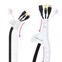 Infortisa Image 1 - Nanocable Organizador cables flex. 25mm 1 M Blanco