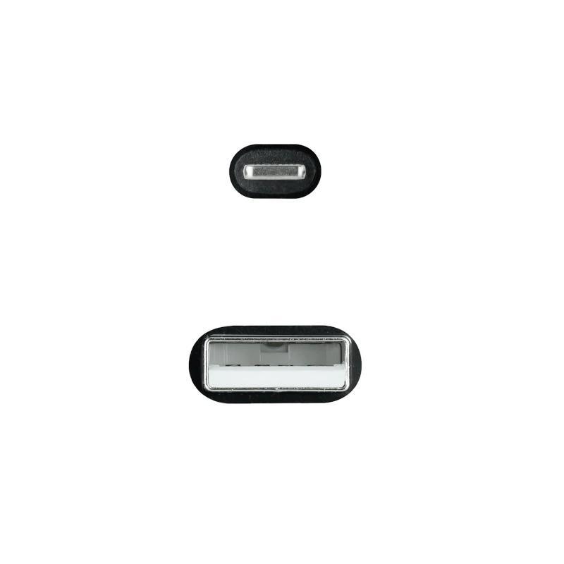 Infortisa Image 1 - Nanocable Cable Lightining-USB A/M, Negro, 1 M