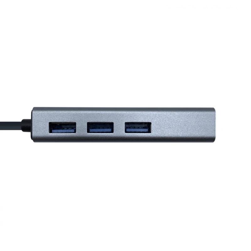 Infortisa Image 1 - Aisens Conversor USB 3.0 Ethernet + 3 usb3.0 gris