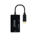 Infortisa Image 1 - Nanocable Conversor DP a HDMI/DVI/VGA Negro 20 cm