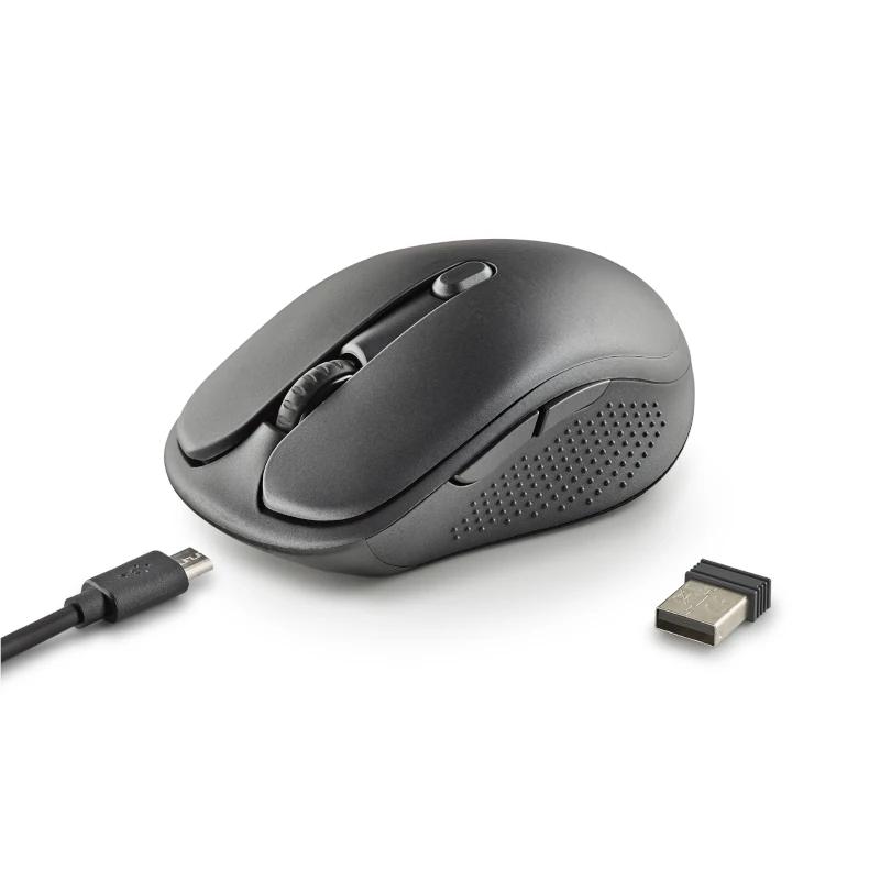 Infortisa Image 1 - NGS Raton Inalambrico Recargable Silencioso Negro