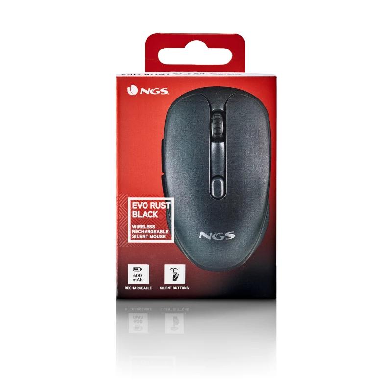 Infortisa Image 3 - NGS Raton Inalambrico Recargable Silencioso Negro