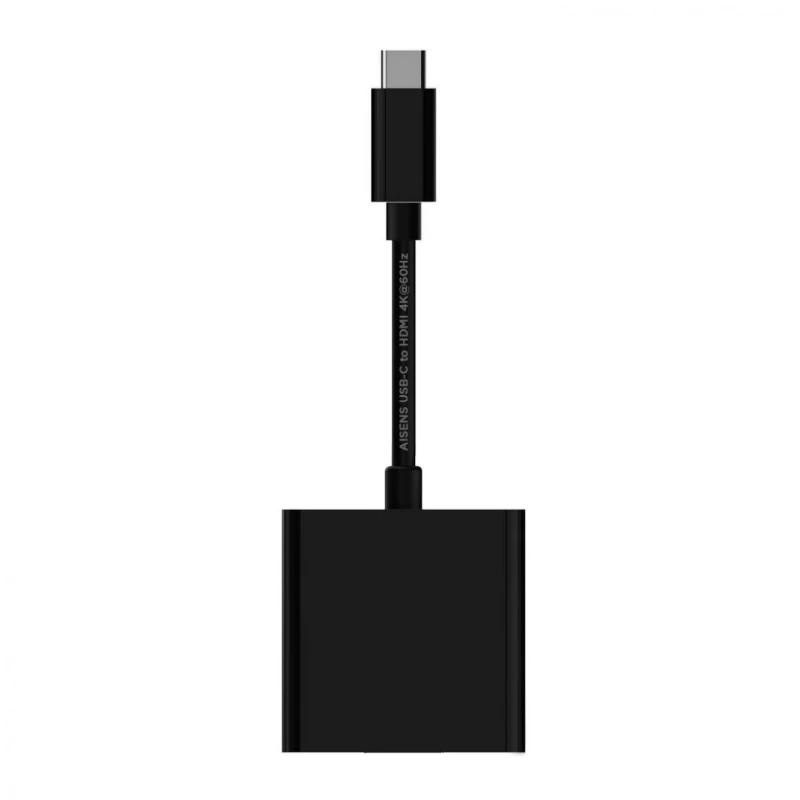 Infortisa Image 1 - Aisens Conversor USB-C/M a HDMI/H 4K Negro 15Cm