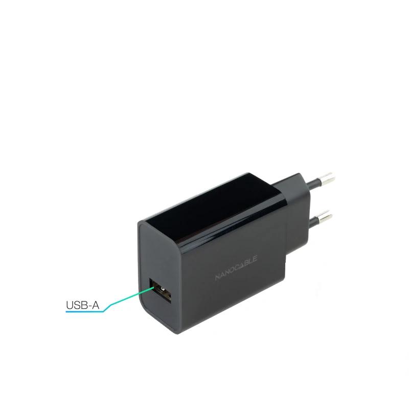 Infortisa Image 1 - Nanocable Cargador 1 x USB 5V-2.1A Negro