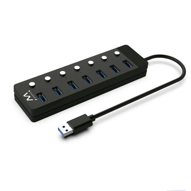 Infortisa Image 1 - EWENT Hub usb-usb-c 7 ptos interruptor c/alimen.