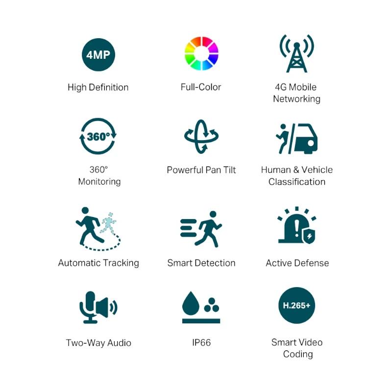 Infortisa Image 1 - VIGI Cámara IP PT C540-4G 4MP Plástico Full-Color