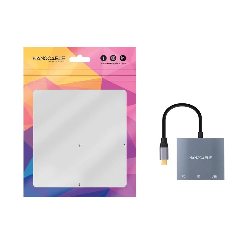 Infortisa Image 2 - Nanocable Conversor USB-C a HDMI/USB3.0/PD 15 cm