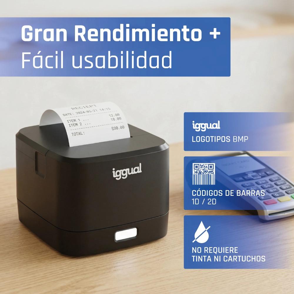 Infortisa Image 6 - iggual Impresora térmica tickets TP EASY 58 USB+RJ